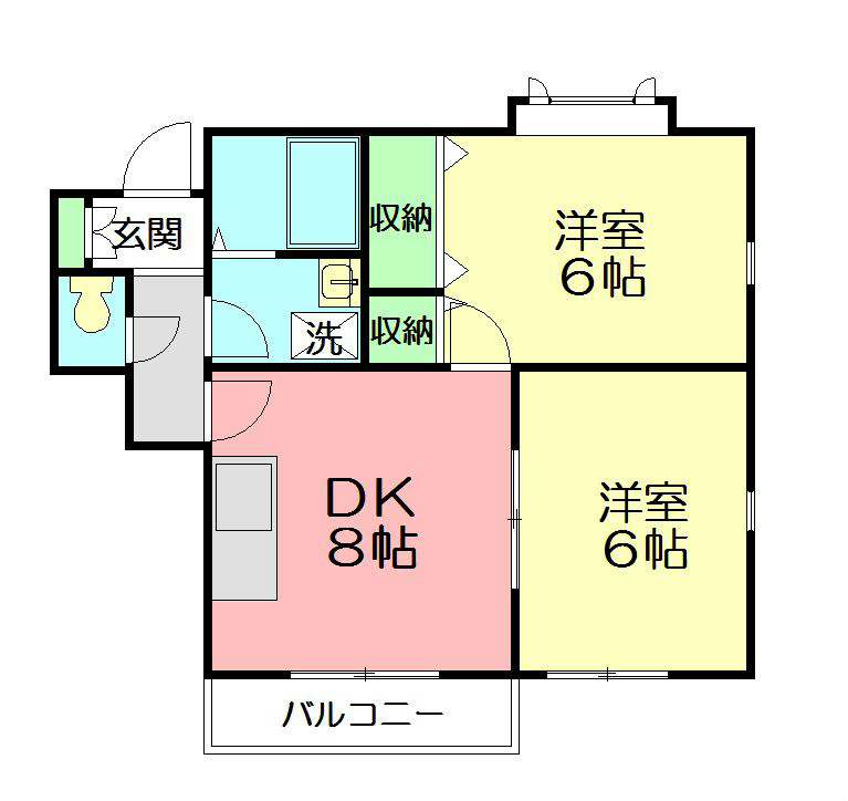 メゾン坂ノ下 202号室 間取り