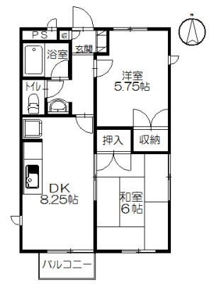 チェリーハウス小和田 201号室 間取り