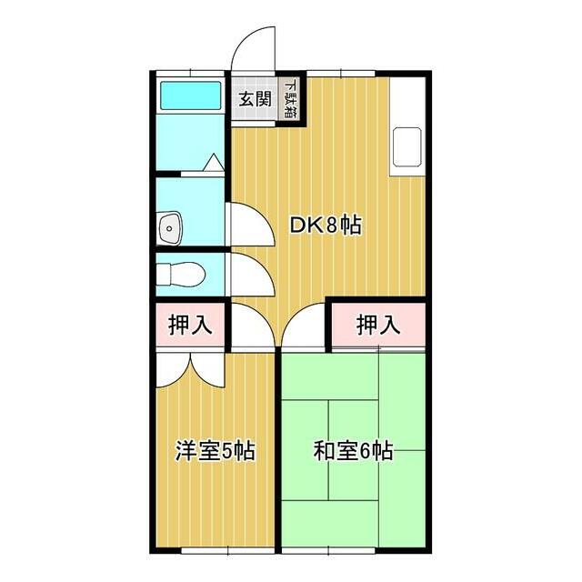サンバレー井上 102号室 間取り