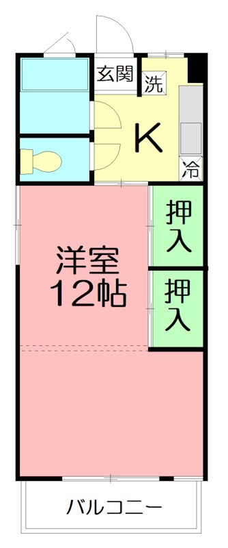 正栄荘 208号室 間取り