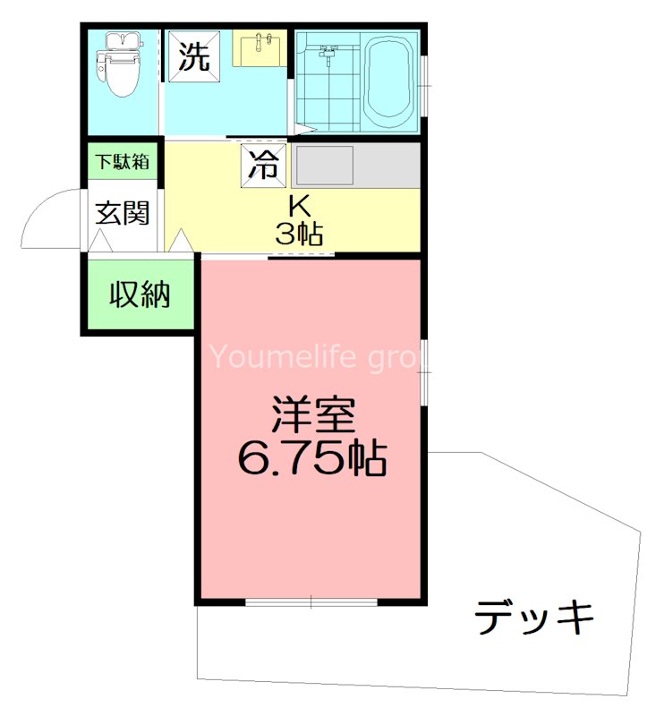 Bossa 203号室 間取り