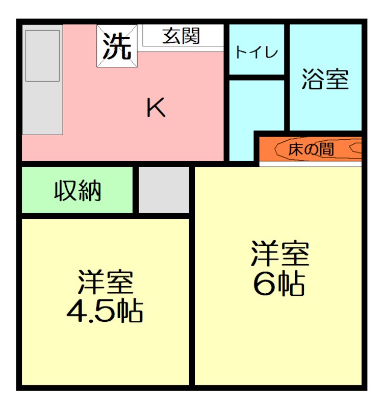 ツカサハイツ 101号室 間取り