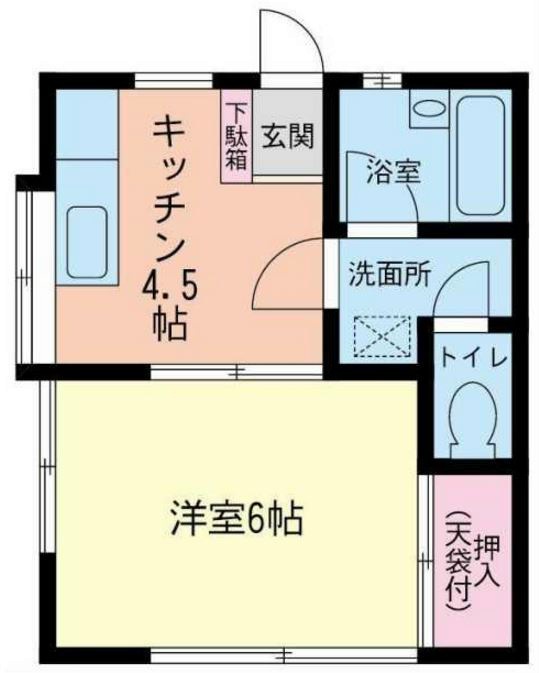 葵ハイツ 101号室 間取り