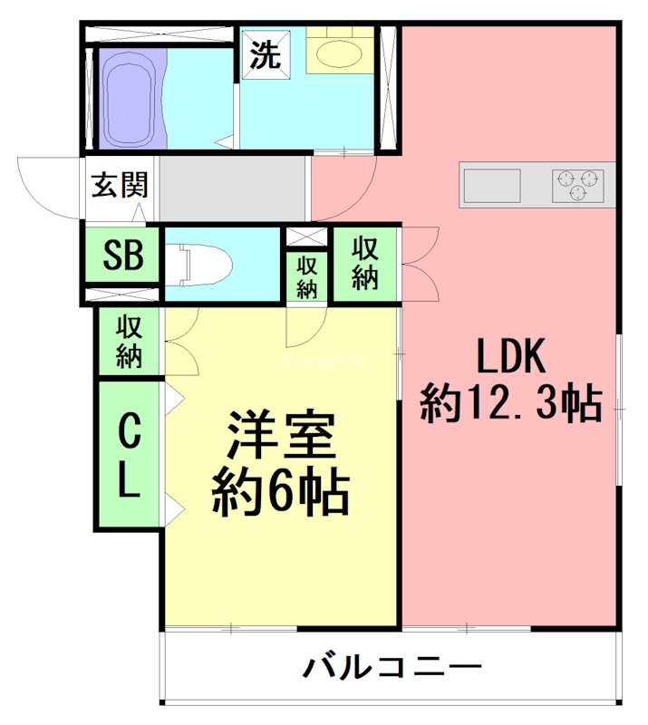 ESMERALDA SHONAN 103号室 間取り