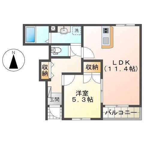 God valley Ⅱ 102号室 間取り