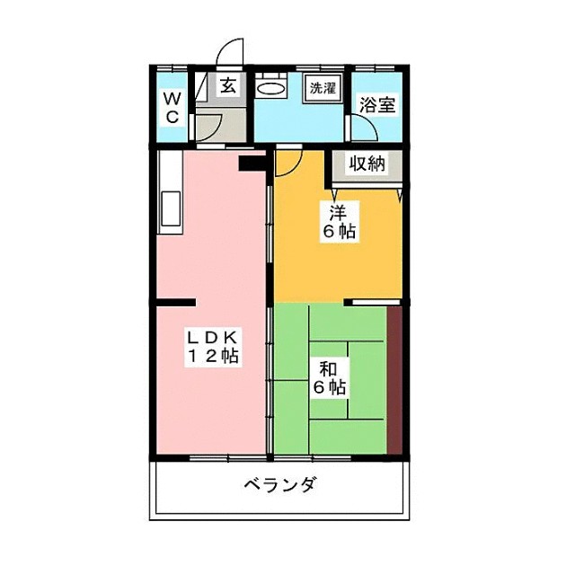 大橙アパート 202号室 間取り