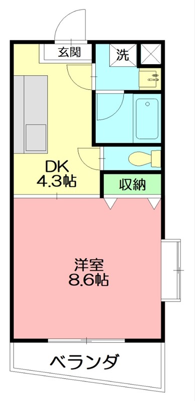 Ｕｔｏｐｉａ　Ⅰ 301号室 間取り