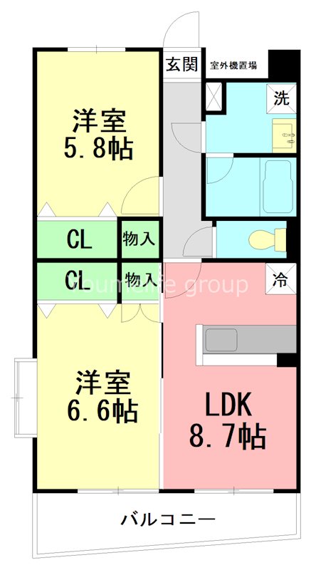 Ｕｔｏｐｉａ　Ⅱ 305号室 間取り