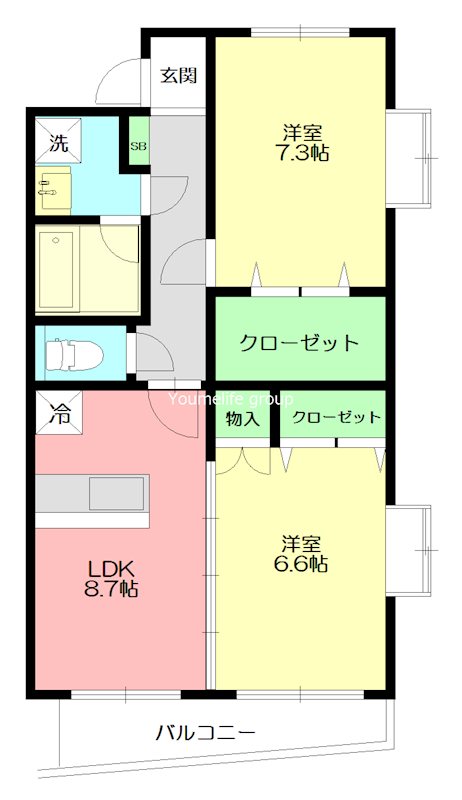 Ｕｔｏｐｉａ　Ⅱ 305号室 間取り