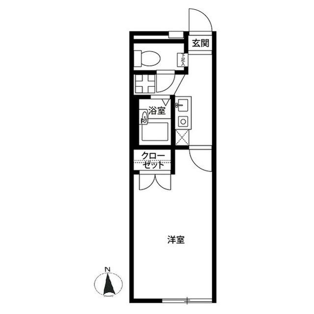 アムール子合際 104号室 間取り