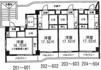 マーレルーチェ B603号室 間取り