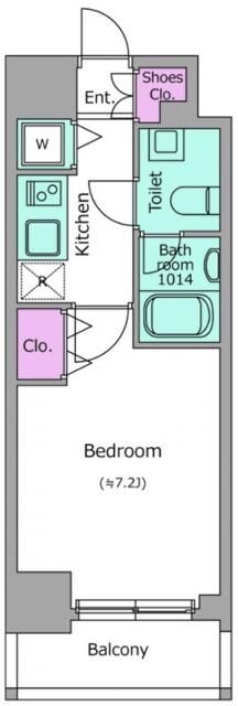 レジディア本厚木 202号室 間取り