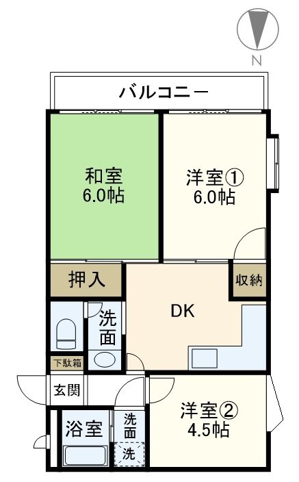 カネコハイツ 204号室 間取り