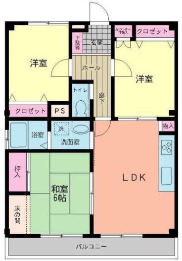 メゾングランティ 201号室 間取り