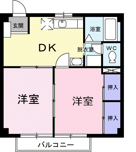 コーポ宮前 102号室 間取り