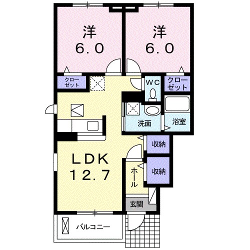 サンビレッジⅢ 101号室 間取り