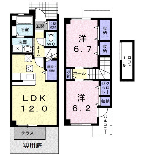 パークハイム壱番館 104号室 間取り