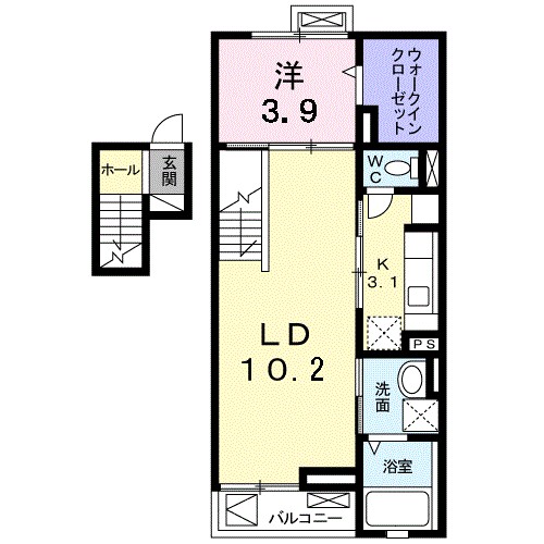 ベル イシカワ 404号室 間取り
