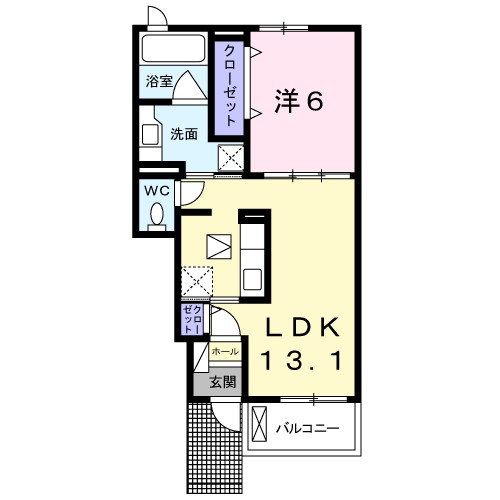 モン　スティル 103号室 間取り