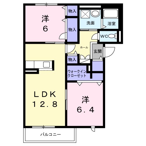 BEREO 203号室 間取り