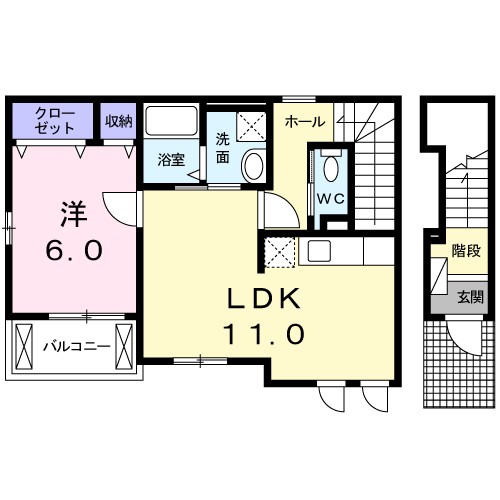 ライマ エスペランサ 201号室 間取り