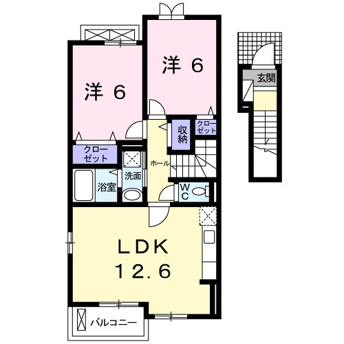 フォレストヴィラ 203号室 間取り