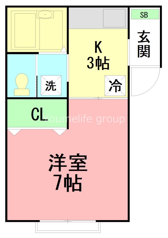 リバージュ 101号室 間取り