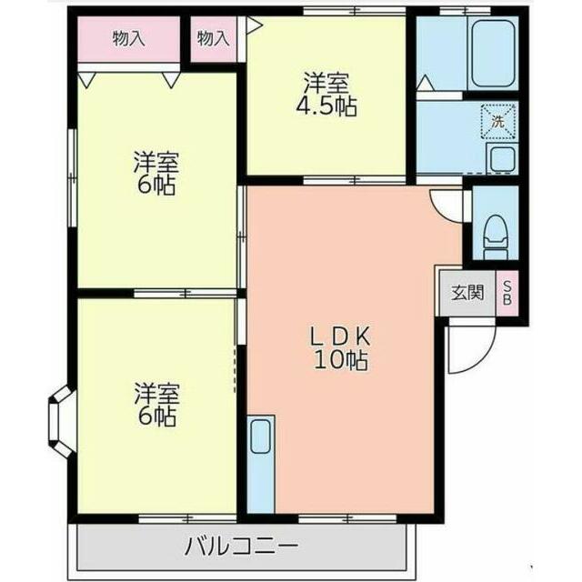 セジュールⅡ 101号室 間取り