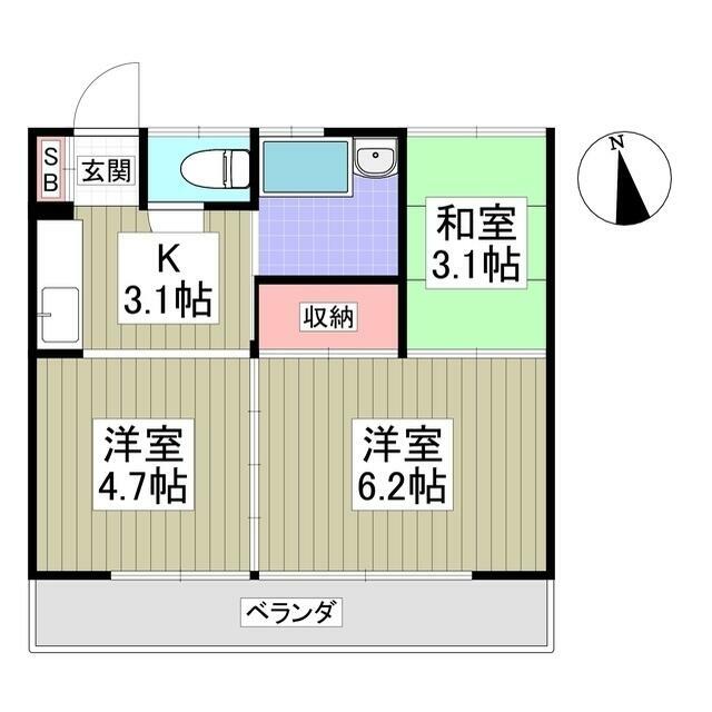 いづみコーポ 102号室 間取り