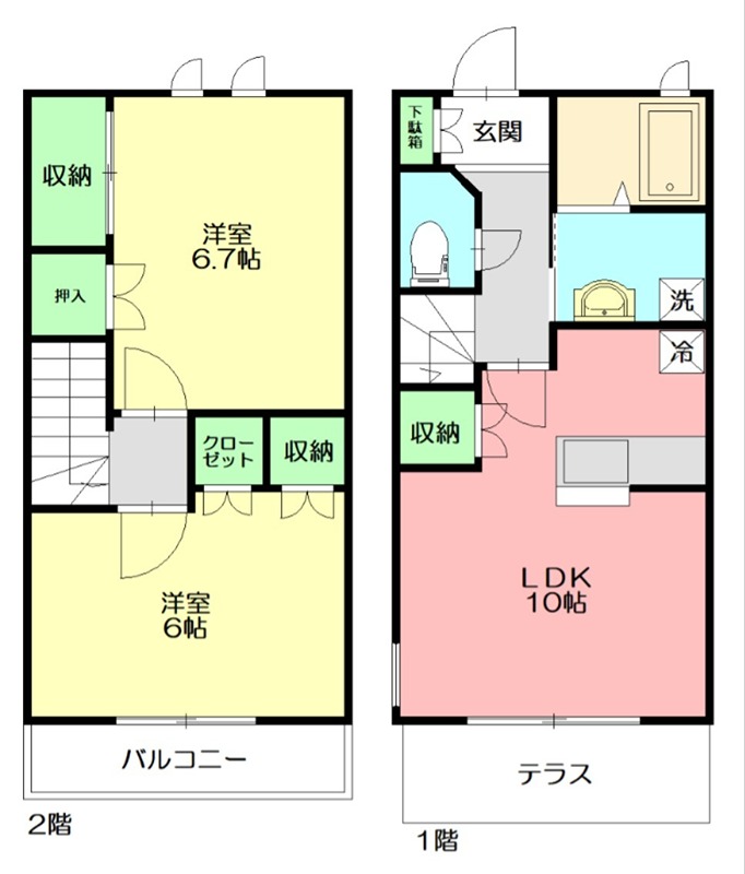 ラ・カーサ・デル・ソーレＥ 1号室 間取り