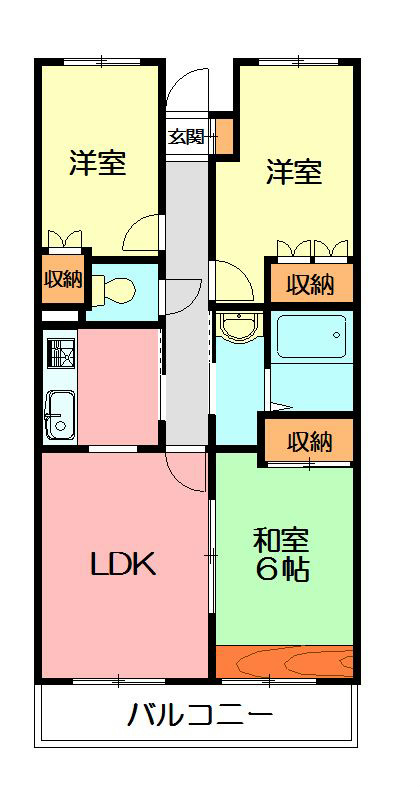 ヴェール戸塚 204号室 間取り