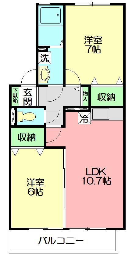 ラマージュⅠ 103号室 間取り