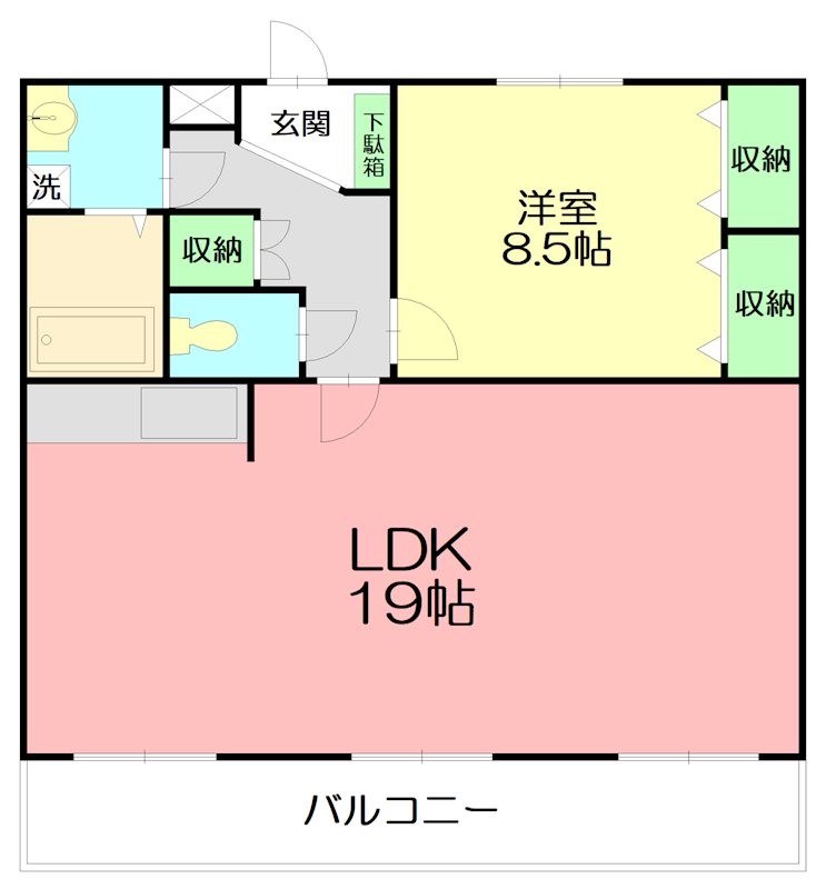グランパルク 402号室 間取り