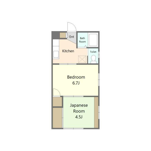グリーンコーポ 102号室 間取り