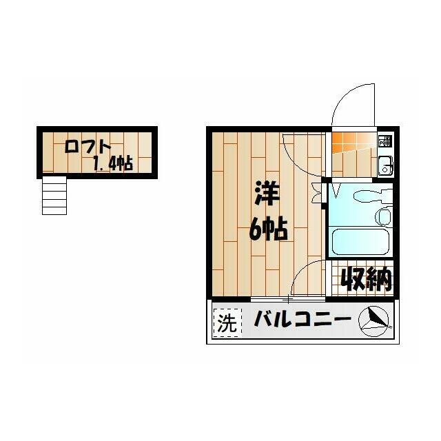 メイゾン善行 207号室 間取り
