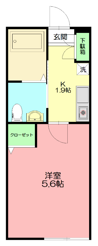 丘の上のフィオーレ横浜 104号室 間取り
