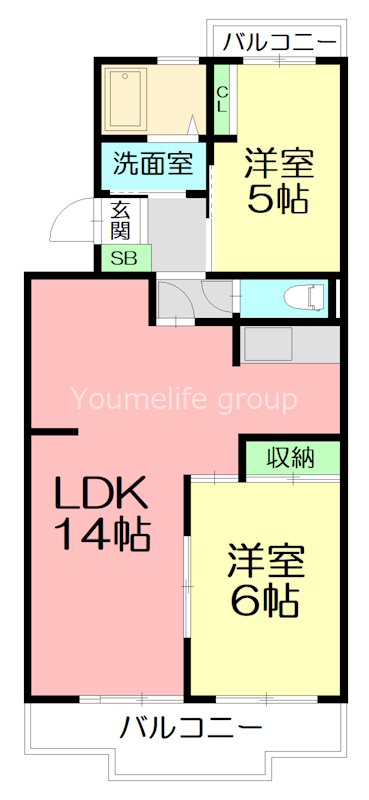 ハビテーションWADA 106号室 間取り