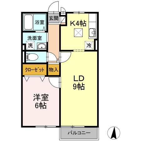 ボナール 102号室 間取り