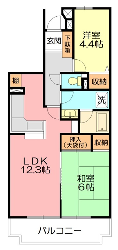 ヒルズ南戸塚3号棟 705号室 間取り