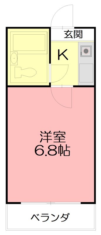 レジデンスカープ厚木 203号室 間取り