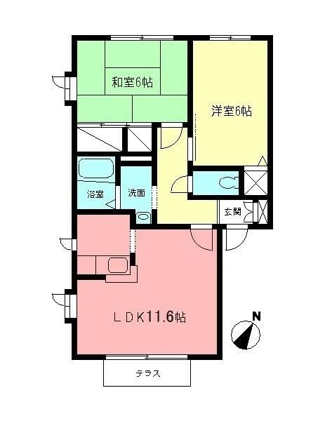 リヴェールB 101号室 間取り