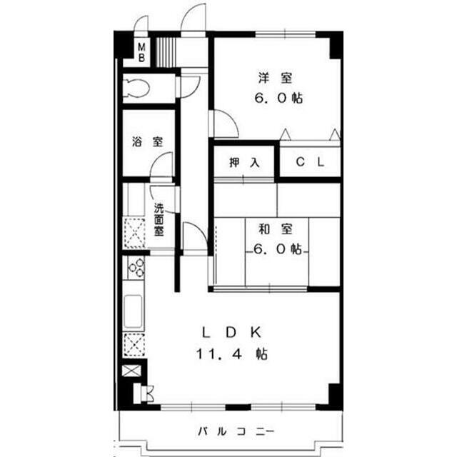 モン　ヴェール東戸塚 202号室 間取り