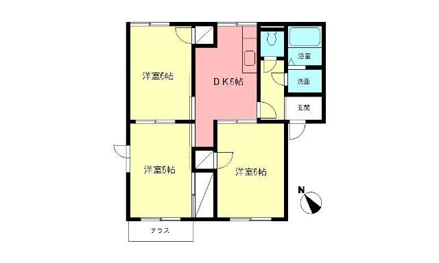 ベルデュールB 101号室 間取り