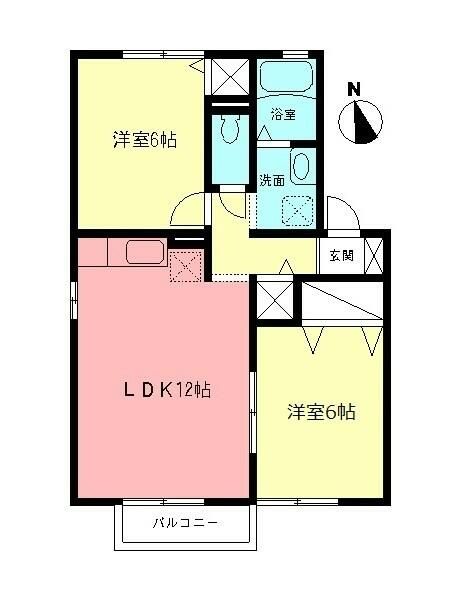 サニーハウスＡ 202号室 間取り