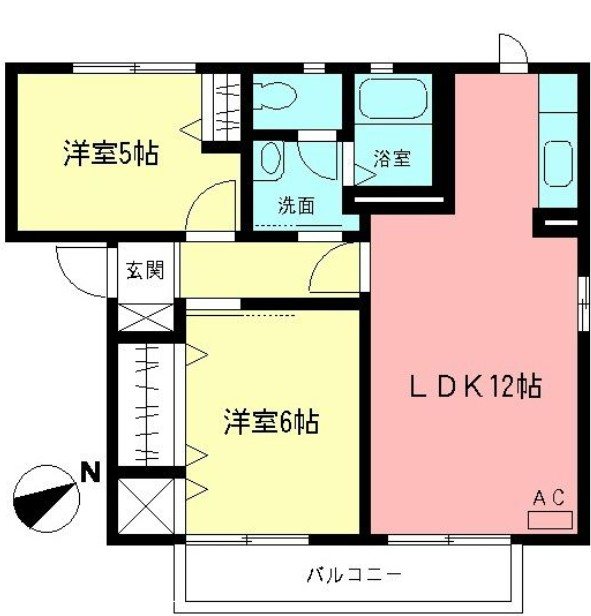ラ・サカヤD 102号室 間取り