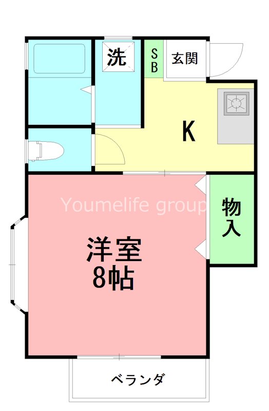 ウッドベル21 102号室 間取り