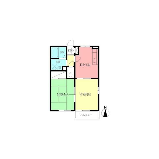 シャルム下落合 201号室 間取り