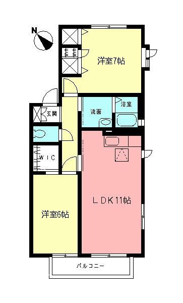 シエルⅥ 201号室 間取り