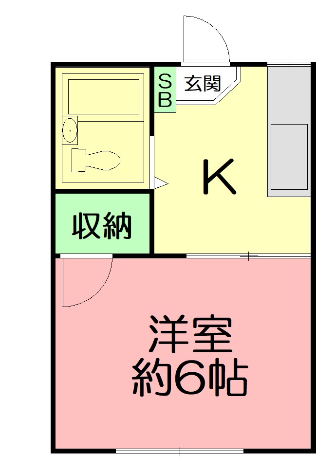 プログレス渋沢 1-C号室 間取り