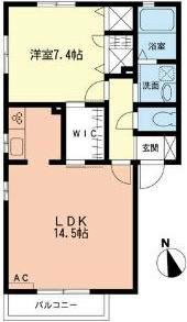 スターライト 101号室 間取り